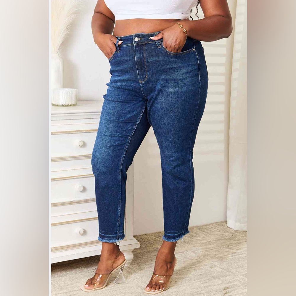 Judy Blue Full Size High Waist Released Hem